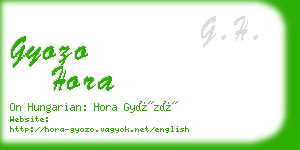 gyozo hora business card